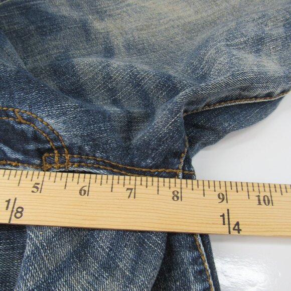 Mossimo Supply Co Skinny Blue Jeans Straight Leg Lightly Distressed Junior Sz 9 - Picture 7 of 11